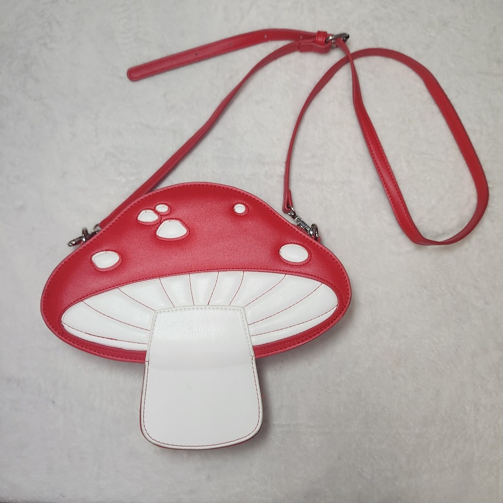 B.A.M. Forever Red White Mushroom Toadstool Crossbody Bag Fairycore Cottagecore